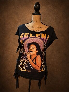 Selena Black Fringe Graphic Tee